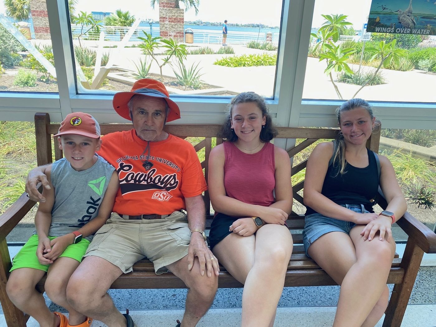 Pool time with grandchildren
